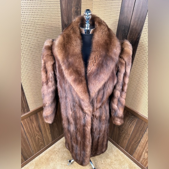 Vintage Okean Furriers Russian Sable Fur Coat Jacket Stroller Medium - Picture 2 of 11